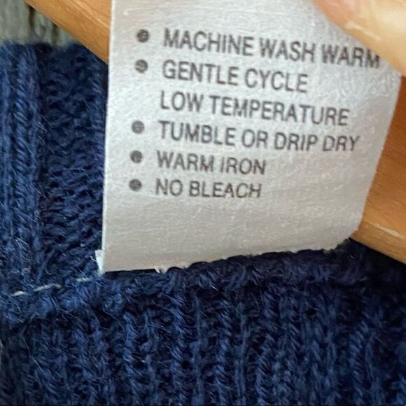 Rob Winter Men’s L Blue Ski Slope Lodge FairIsle Long Sleeve Winter Sweater - Picture 7 of 8